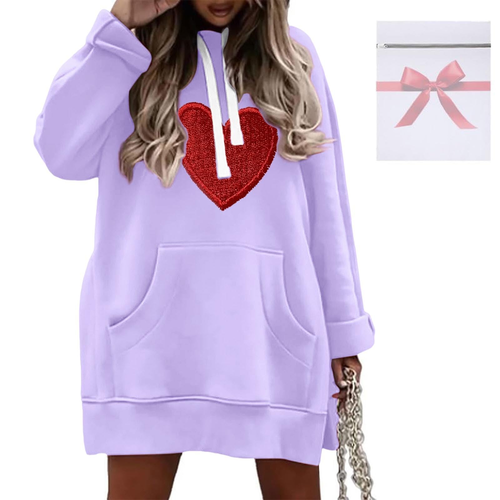 La Robe Ample à Capuche Warmy pour Femme—Sweat Long décontracté avec Cordon de Serrage Poches et Ourlet Fendu Style Tendance