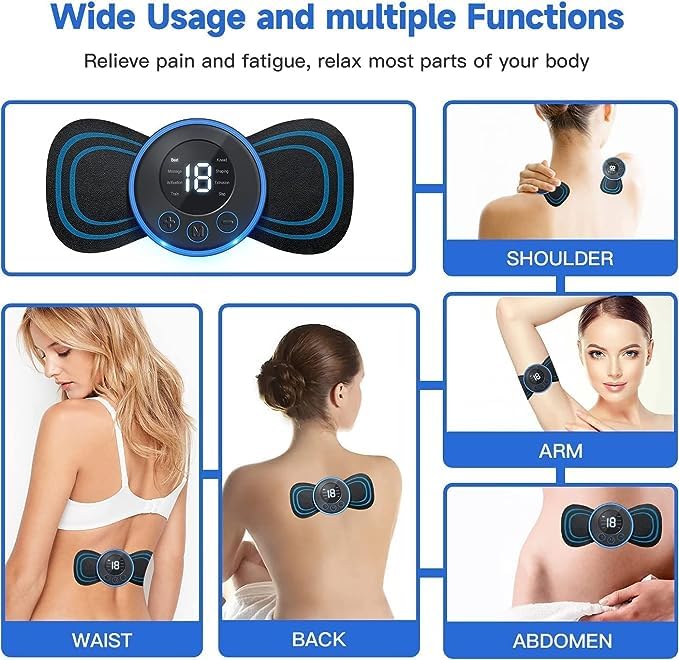 Zovesty body massage, 8 modes and 19 strength levels with wireless portable neck Masor rechargeable pain relief eMS massage machine shoulders, hands, feet, men and women for back pain. Zovesty body massage, 8 modes and 19 strength levels with wireless portable neck Masor rechargeable pain relief eMS massage machine shoulders, hands, feet, men and women for back pain.