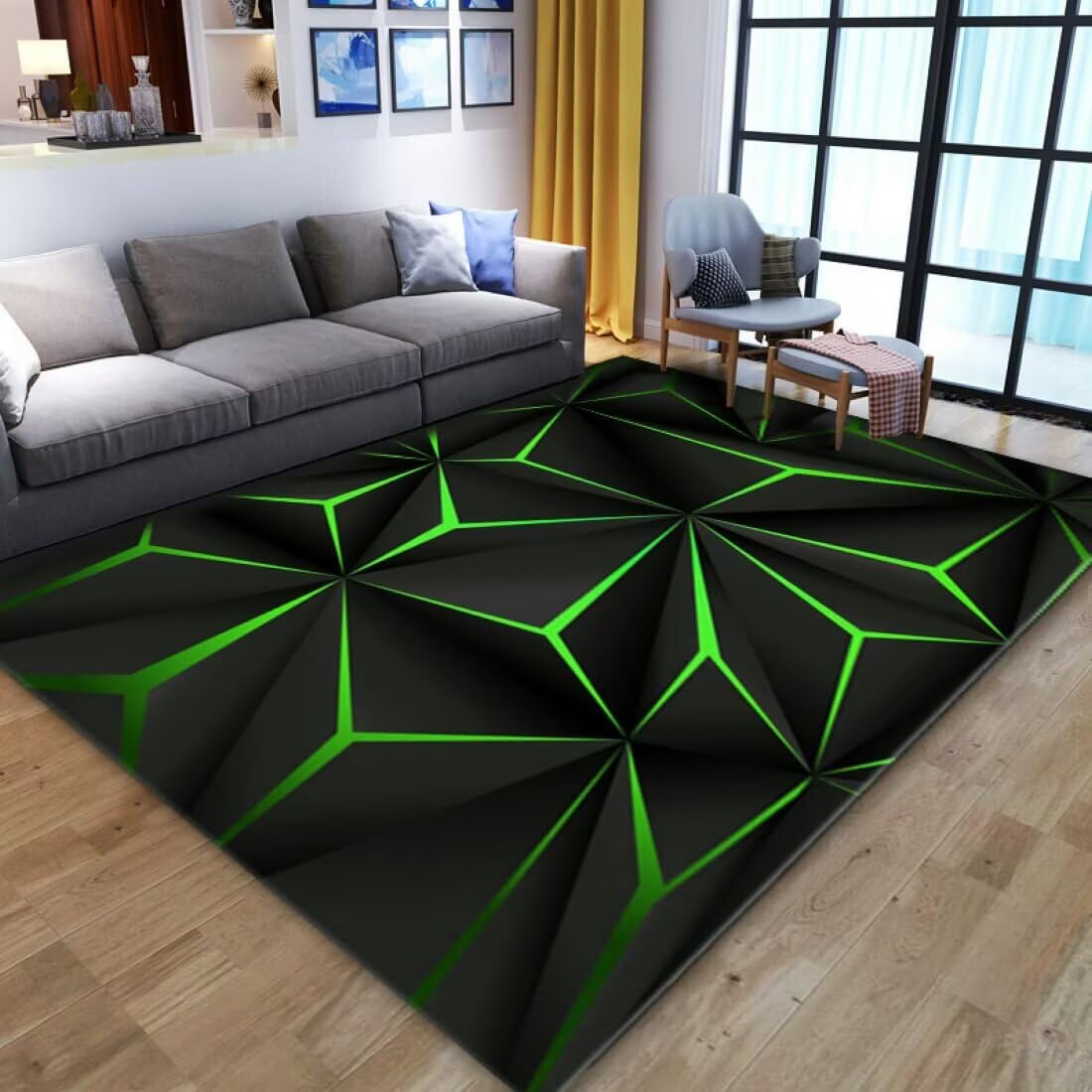 Moquette 3D lavable tapis de salon moderne et chaud 70x140