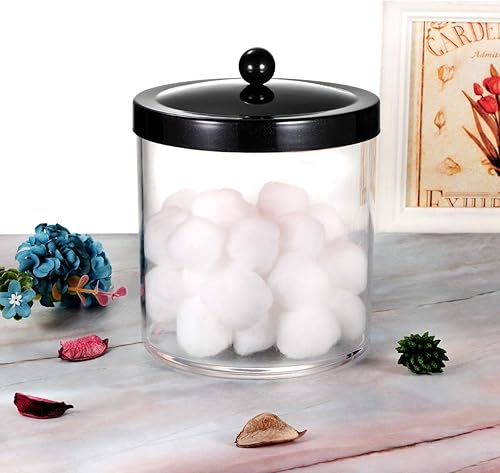 Miniatura 9 de SheeChung Farmhouse Decor - Juego de tarros de boticario, tarro Mason Jar organizador de tocador de baño (paquete de 2) y recipiente de