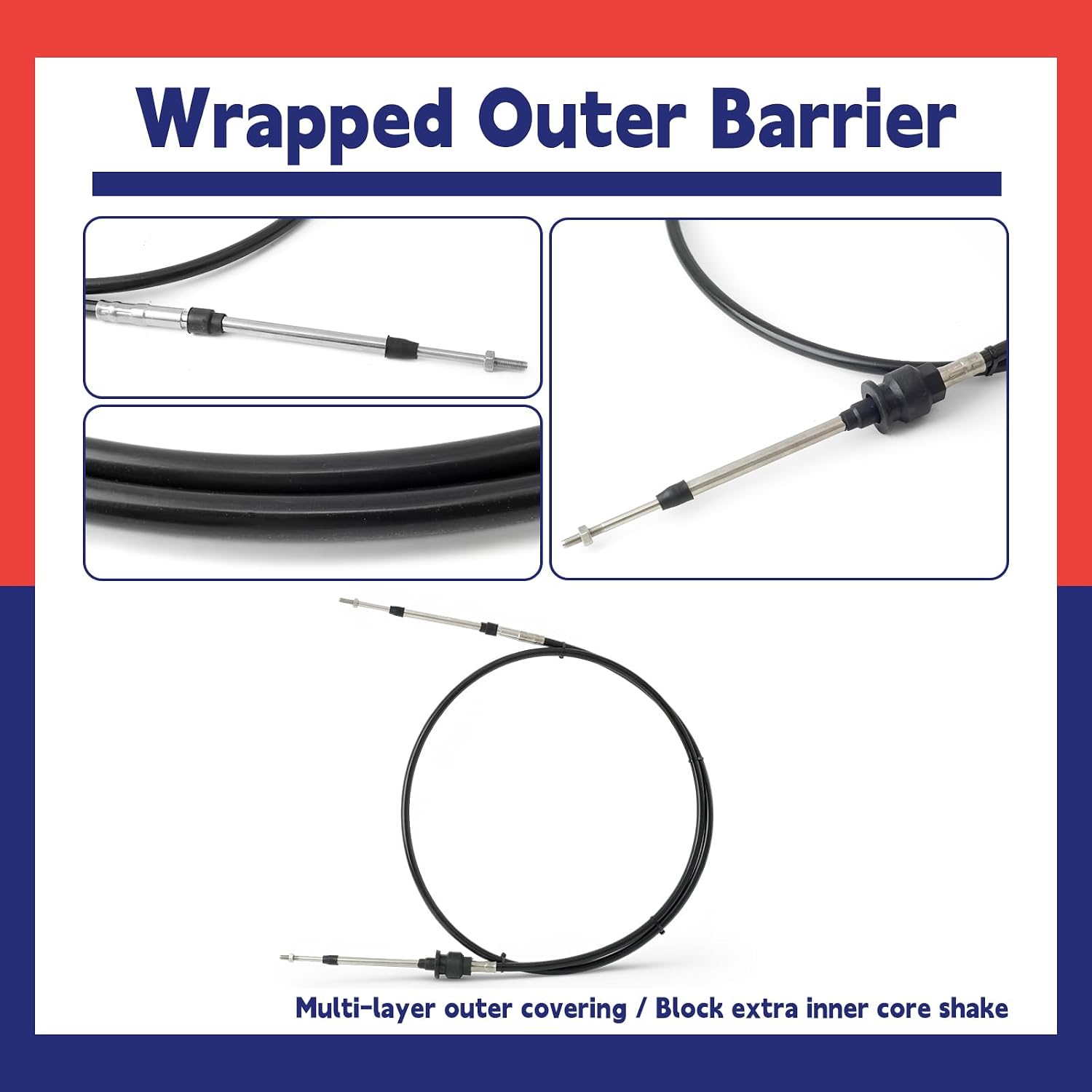 277001580 Steering Cable Compatible with SeaDoo GTI GTS | Compatible with SeaDoo GTX RXP Wake 2005-2010, Replace 277000843 277001474, Stable Pull, Tight Fit