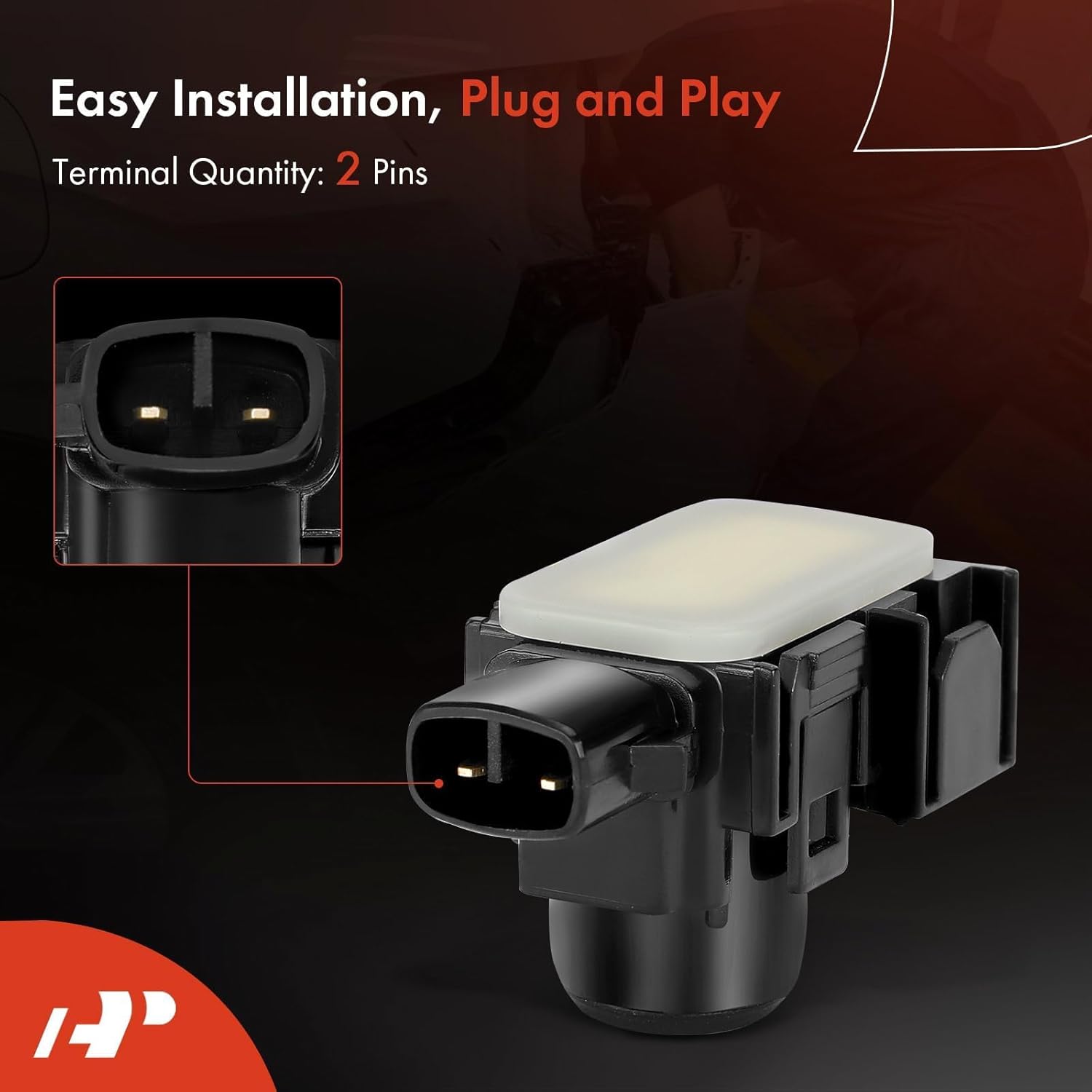 A-Premium 4-PC Reverse Backup Parking Assist Sensor Compatible with Select Toyota & Lexus Models - 4Runner, IS200t, IS250, IS300, IS350, RC200t, RC300, RC350, Replace# 89341-53030, 89341-35010