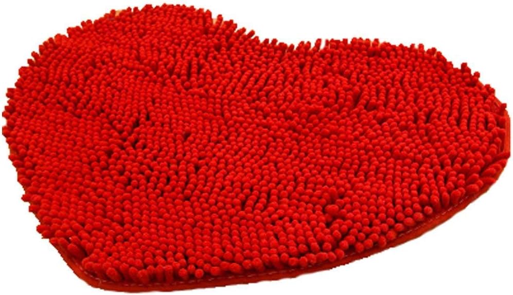 Heart Shaped Bath Mat Soft Kitchen Entrance Door Mat Non Slip Absorbent