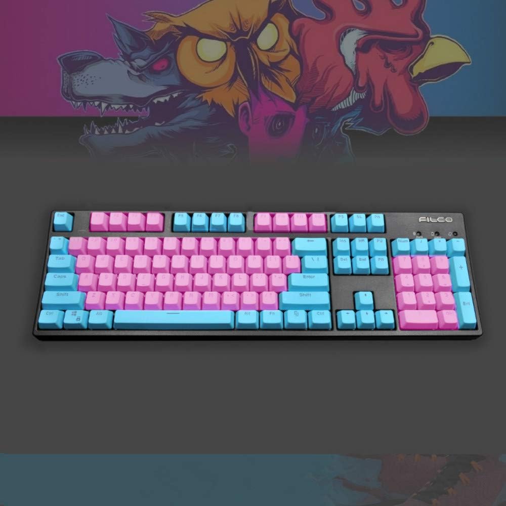 104 Keys Double Shot PBT Translucnt Backlit Keycap OEM Profile Keyset for All Cherry MX Switches Mechanical Gaming Keyboards Standard ANSI Layout 108 104 87 TKL 60% (Lakers Kobe)