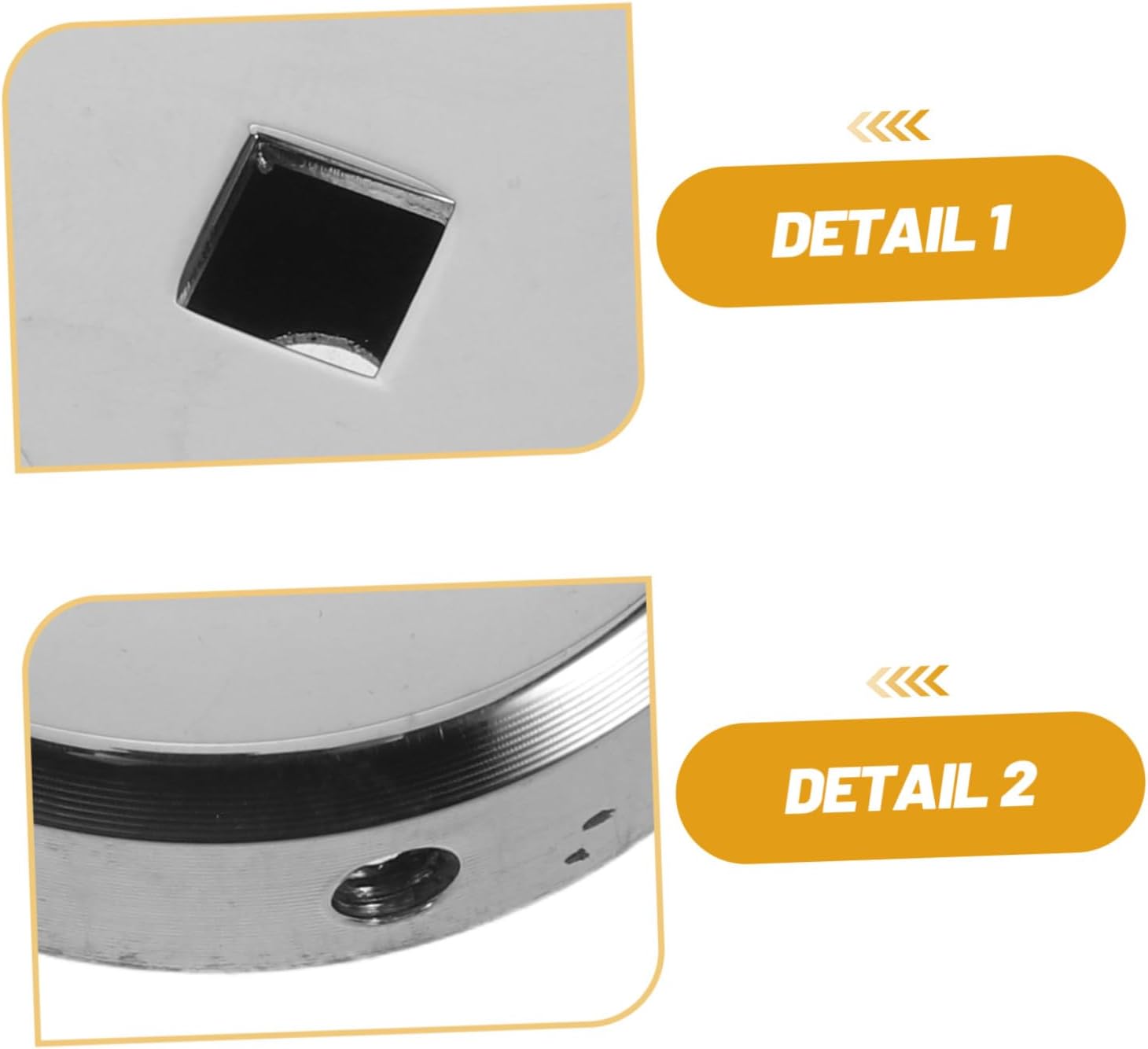 Towel Bar Mounting Hardware Base Gasket Set 2pcs Stainless Steel | 5.10 X 5.10x1.00cm Size, Silver Finish, Bathroom and Kitchen Use, Universal Bracket Support for Secure Fixing