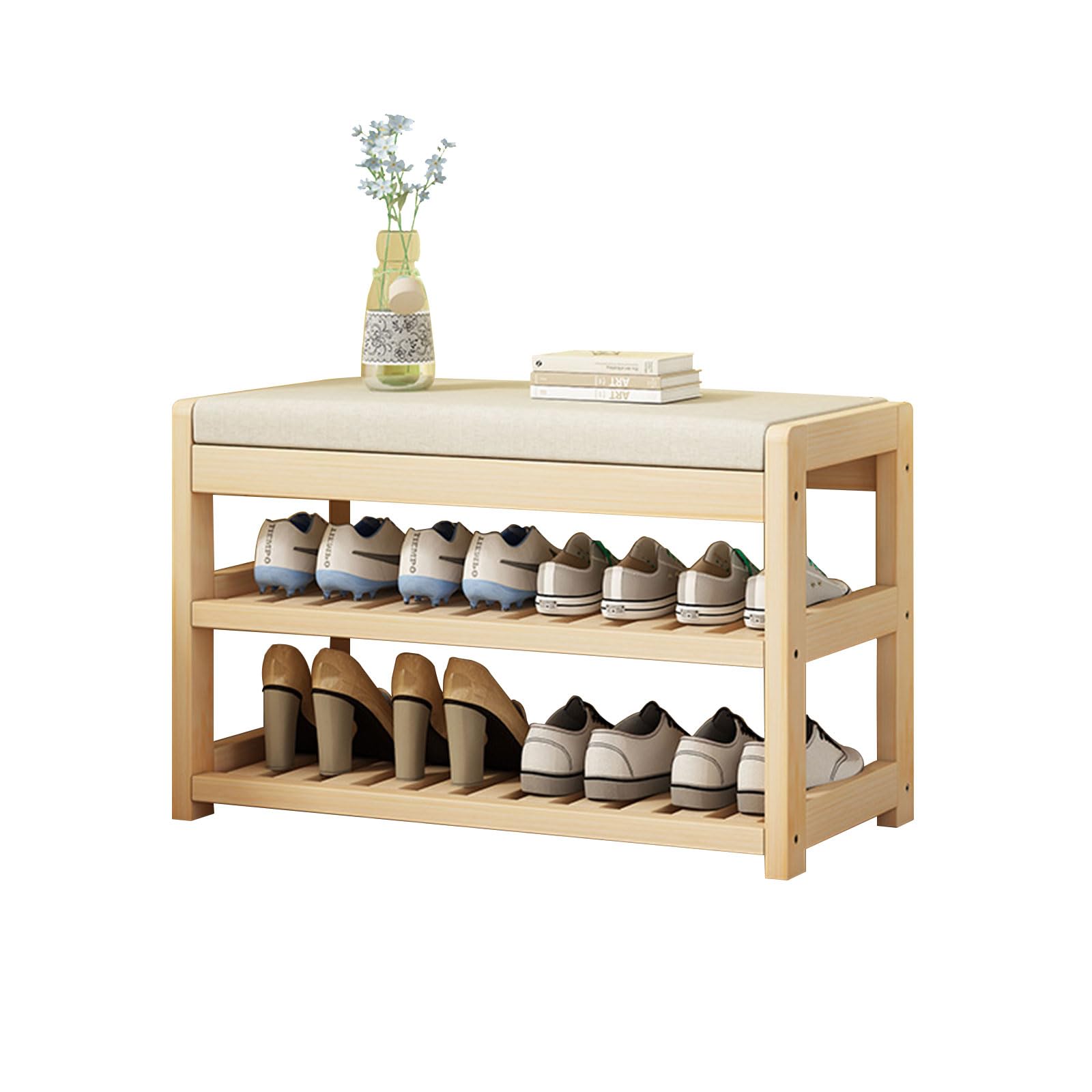 Tabouret à langer d'intérieur en bois massif pour l'entrée et la chambre