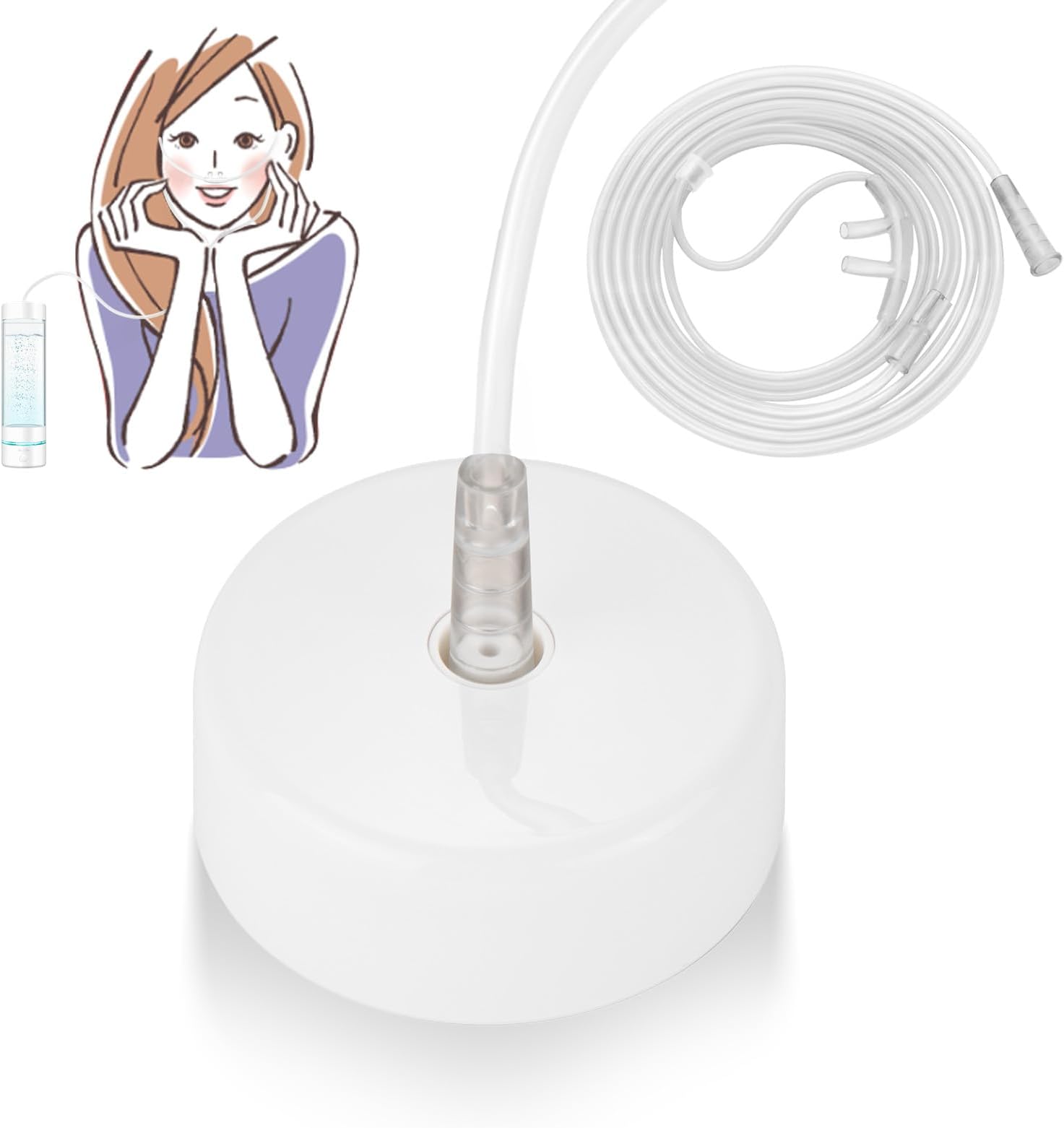 H2 Life Hydrogen Inhalation Cap Bottle Cap for Hydrogen Water Bottle White