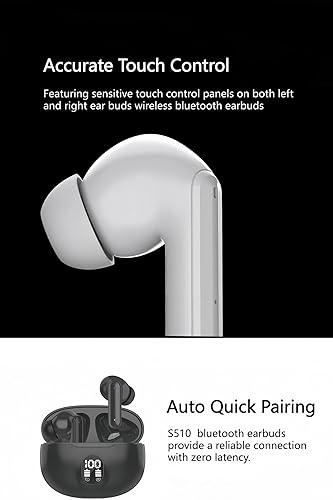 Miniatura 7 de Auriculares inalámbricos Bluetooth V5.3 2025 2025 Reproducción de 36 horas Auriculares estéreo de graves profundos con pantalla de alimentación LED,