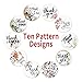 DNYMJBO 500 PCS Thank You Stickers, Ten Floral Pattern Designs Thank You Labels, Self-Adhesive Stickers for Wedding Birthday Party Gift Wrap Bag, 1 Inch Thank You Sticker for Small Business, A239