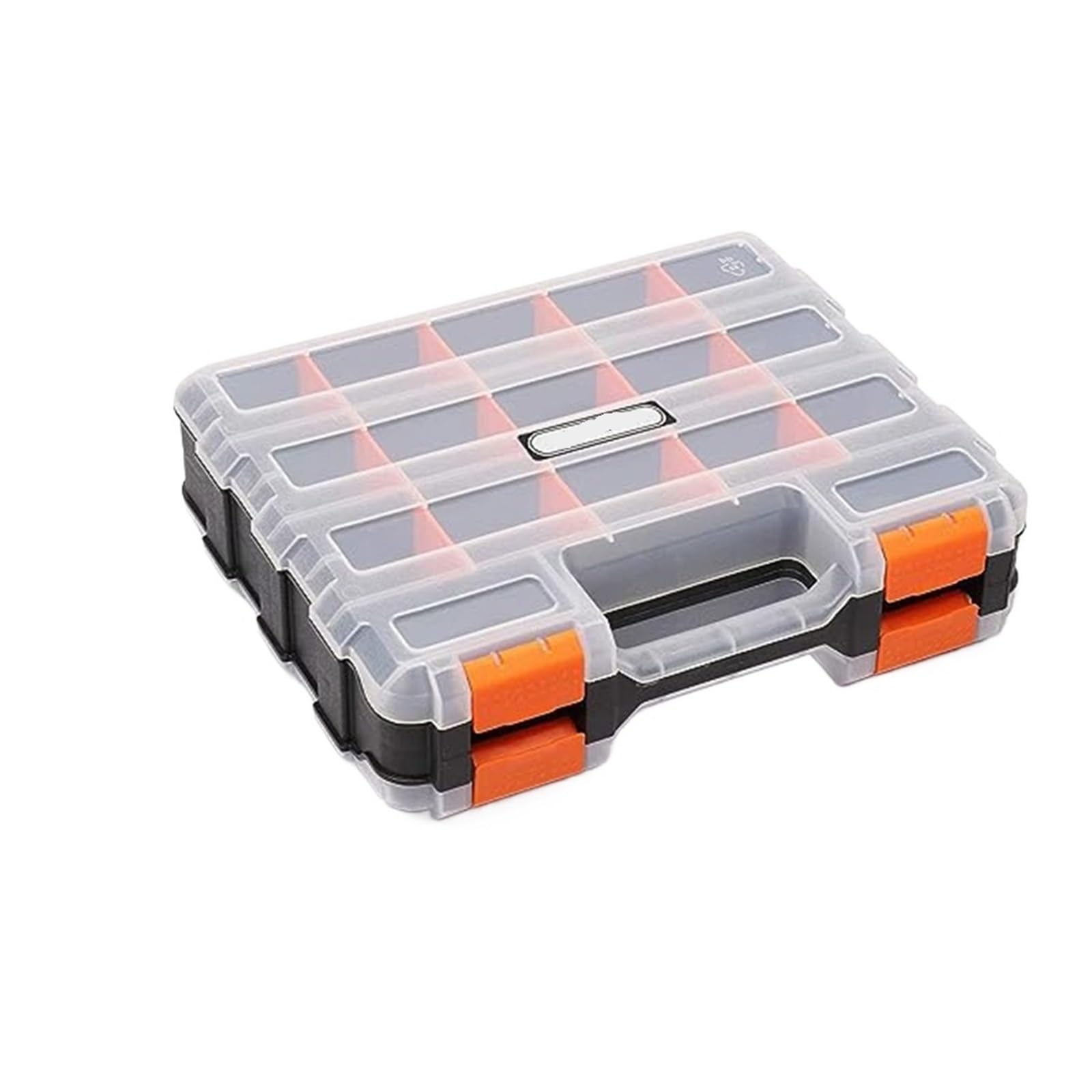 Screw Storage Organiser Small Parts Organizer 34-Compartments Double Side With Removable Dividers For Hardware Screws Bolts Nails