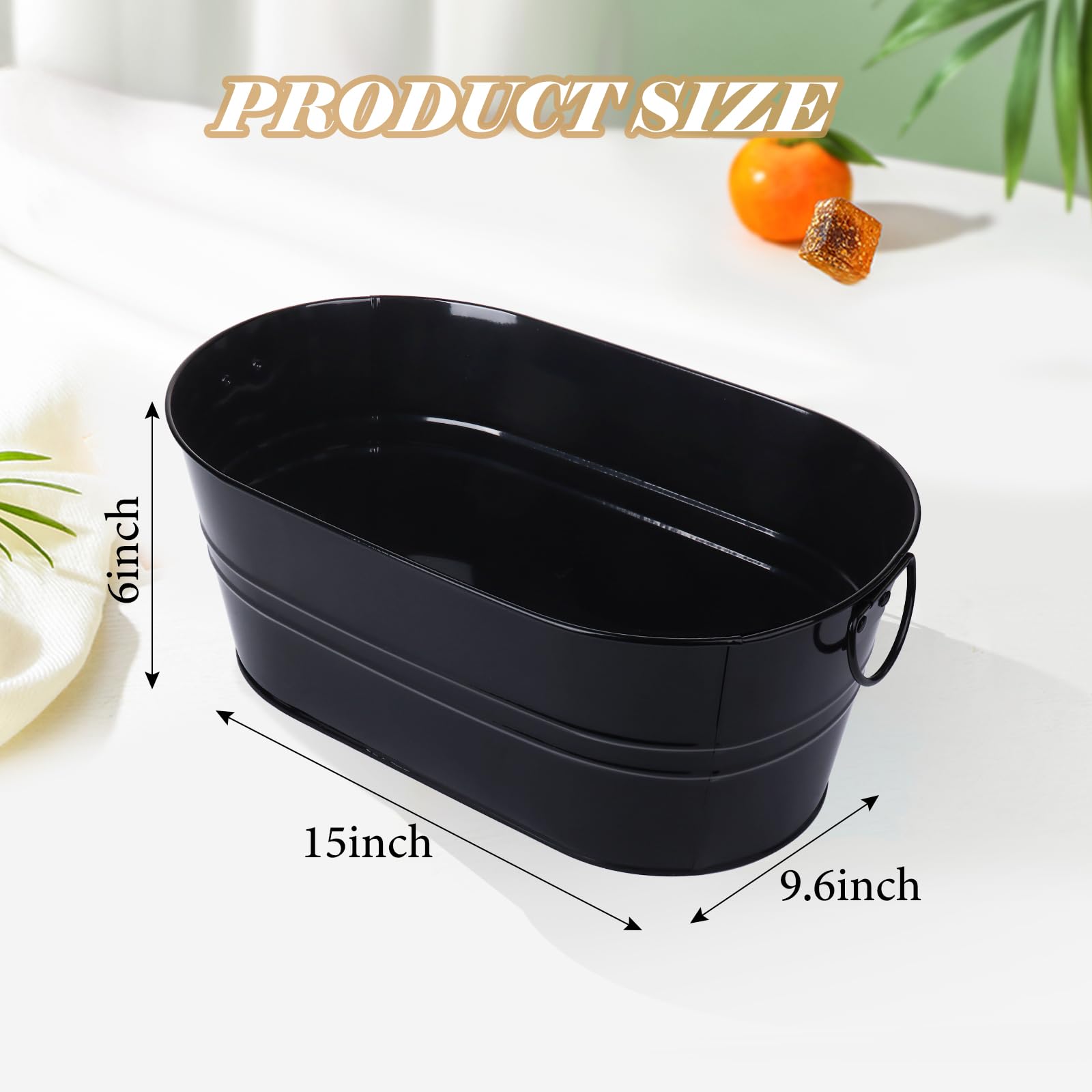 Cqxid Wine Set Under $15 Galvanized Metal Ice Buckets 4 Gallon Large Ice Buckets For Parties Wine Beverage Tub With Carry Handle For Home/Bar Beer - View #8