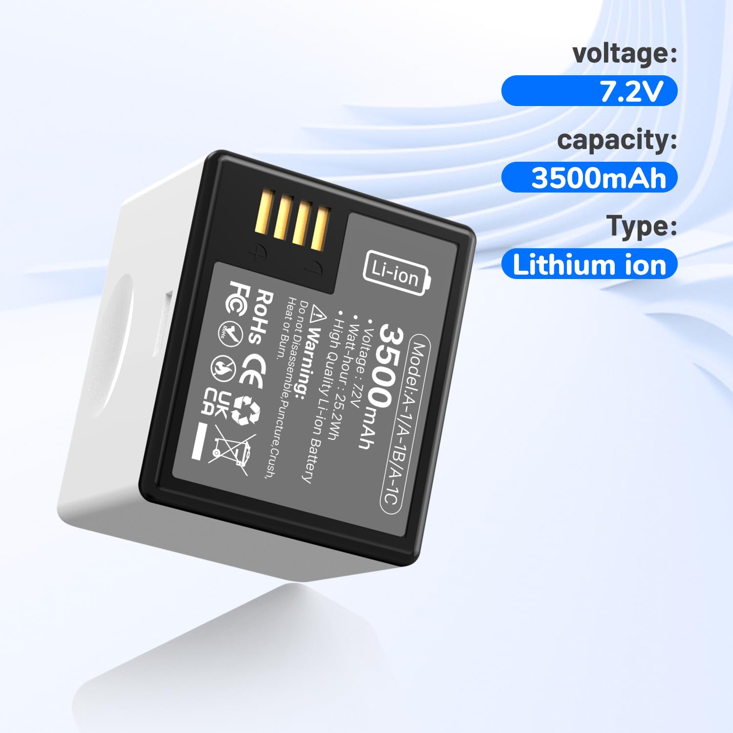 Battery Rechargeable Lithium Ion Battery For 5S 2K, Pro 4, Pro