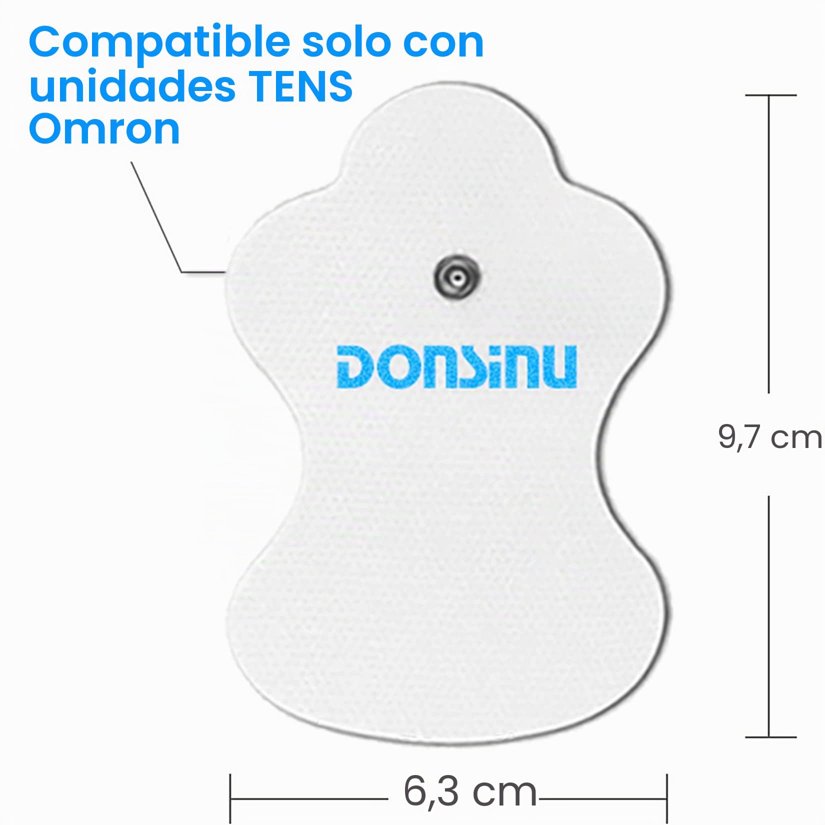 Paquete de 10 almohadillas de repuesto duraderas compatibles con Omron Tens Unit, 5 pares de almohadillas de repuesto para electroterapia