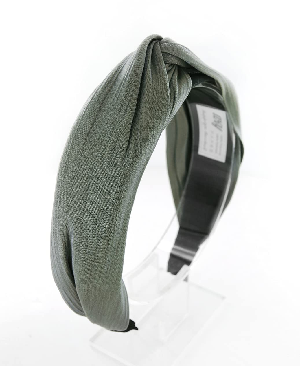 axy Headband with Refined Knot and Light Shine - Beautiful Headband Hair Accessories Hair Band HRD2 (Grey Green) - Image 4