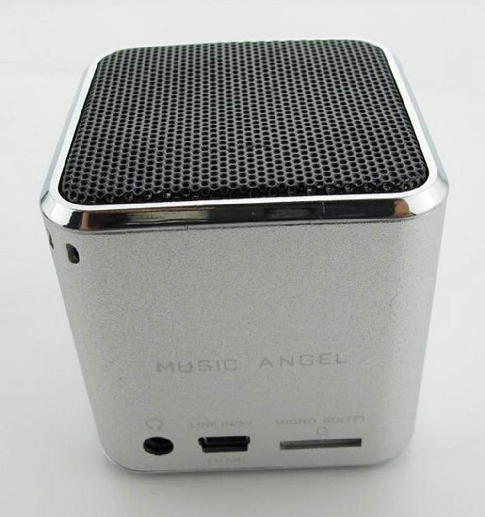 Original Mini Music Angel JH-MD07U Digital Speakers for Cellphone PC Support USB Disk/Micro SD/TF Card MP3 Player FM Radio (Silver) : Electronics