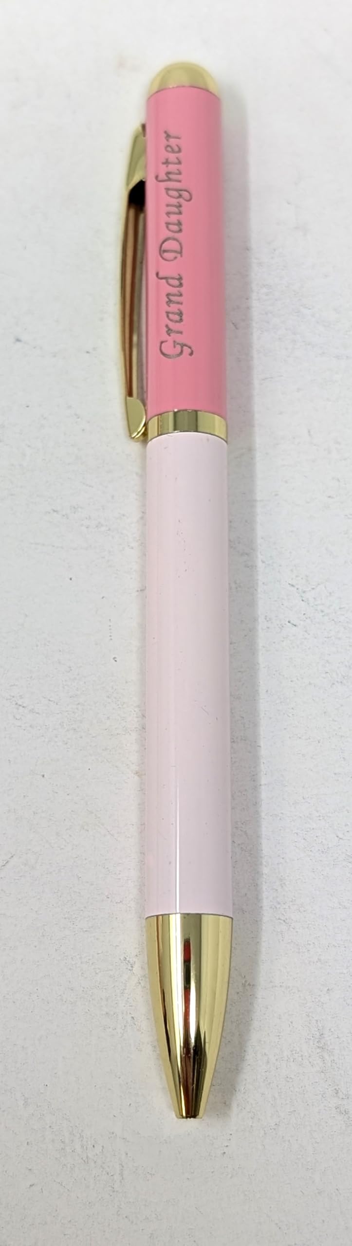 JRose Collections Grand Daughter Pink Twist Ballpoint Pen with Gold Accents - Image 2