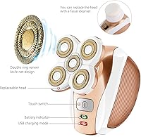 Vista 3 de EwaCCen Cabezales de repuesto para afeitadora eléctrica para mujer 5 patas, cabezales de repuesto para maquinilla de afeitar 4D, cuchillas