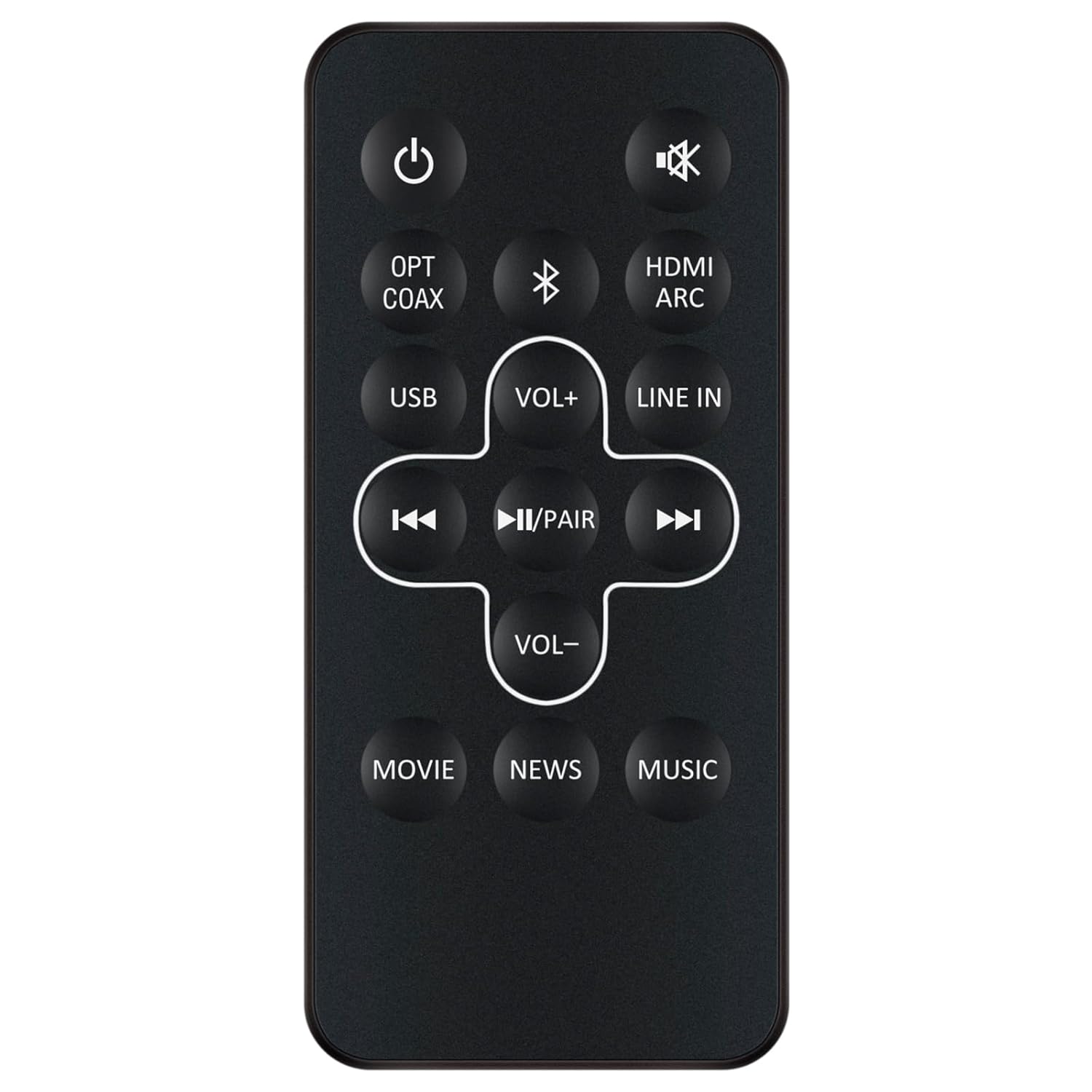 Allimity EN205A6H Replacement Remote Compatible with Hisense 2.0CH Channel Soundbar System HS205
