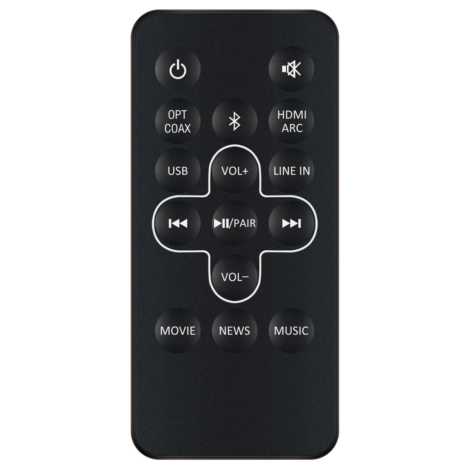 Allimity EN205A6H Replacement Remote fit for Hisense 2.0 Channel Soundbar HS205 Sound Bar Home Theater System