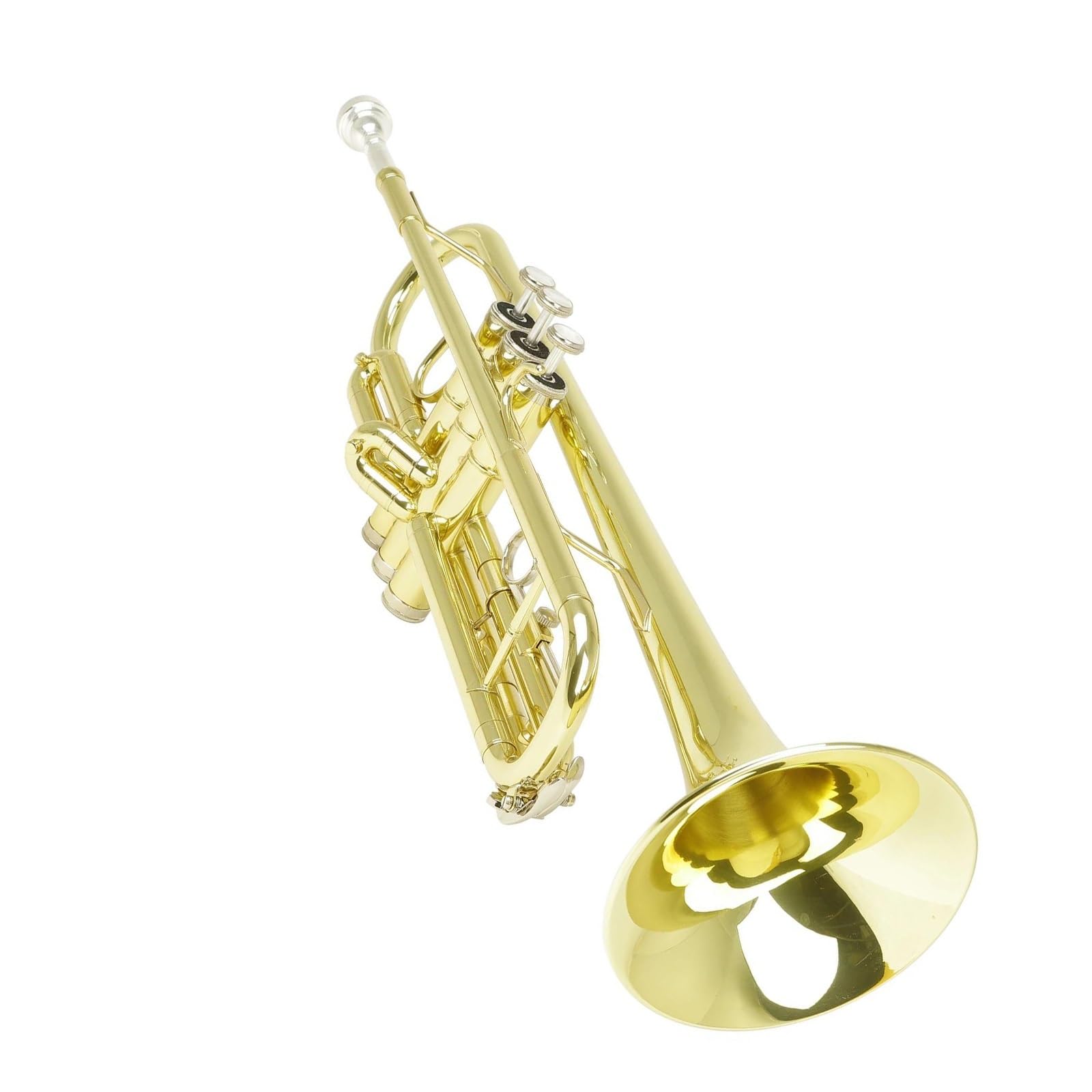 Trąbka Bb Korpus Mosiężny Pozłacany Profesjonalny Instrument Wykonawczy Z Futerałem I Ustnikiem Trąbka profesjonalna(Gold)