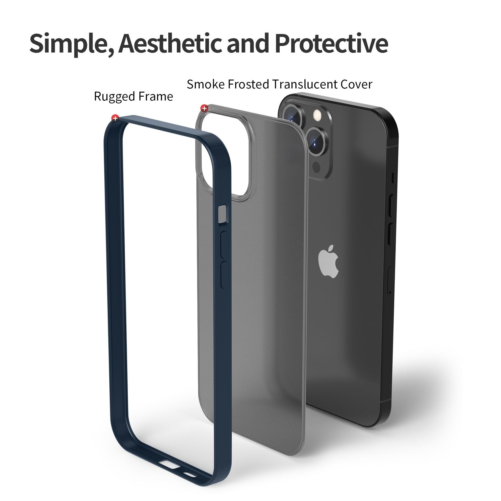 Amazon.com: Gatita Blue Rim Smoke Translucent Case for iPhone 12  