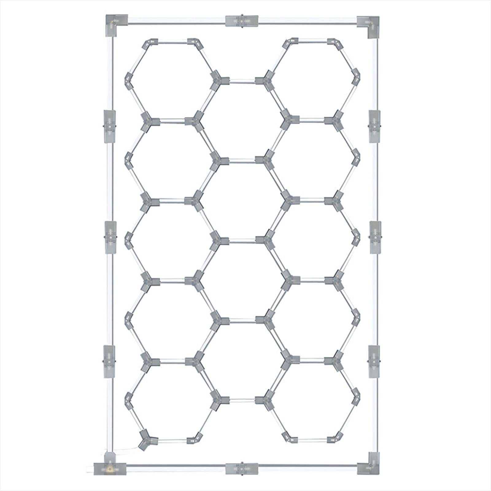 Luci da Garage esagonali, 14 luci da soffitto Super Luminose per Garage, Luce per Detailing Auto, Luce Esagonale a LED, per Garage, palestre, officine di Detailing Auto 14-Hex