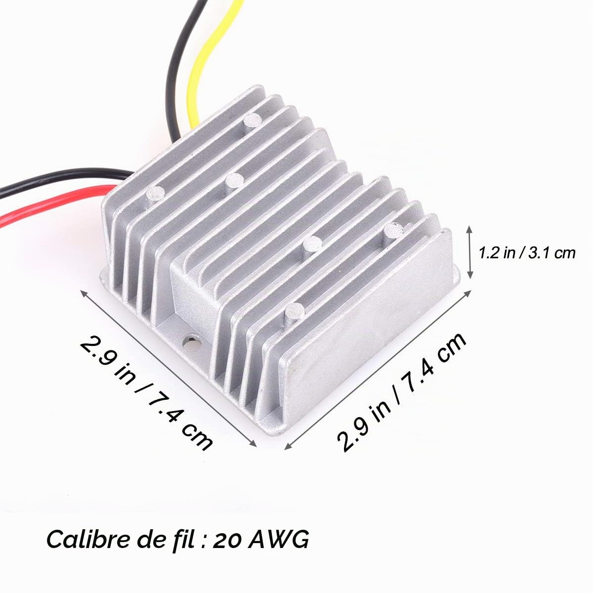 Regulateur de Tension 12V Voiture DC Stabilisateur 144W Entrée 10-36V Sortie 12V