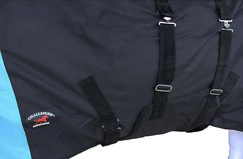 Vista 37 de 76 "1200D Participación Impermeable Caballo de Lluvia Hoja Luz Invierno Manta 382B negro verde lima