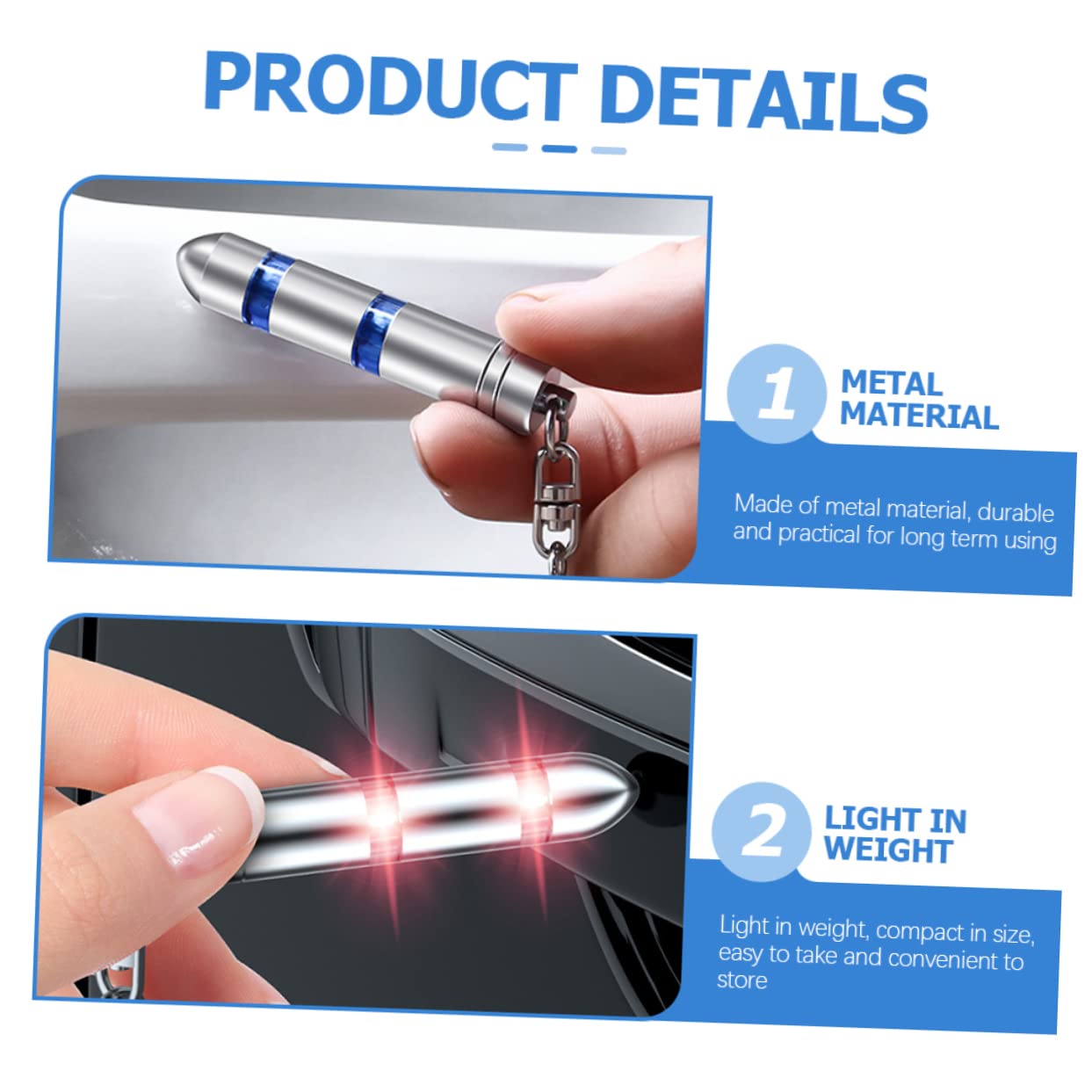 Amosfun 5 Piezas Descargador de Electricidad Estática Portátil para Automóvil Llaverito Antiestático Herramienta de Protección Electroestática Diseño Elegante y la Electricidad Estática de
