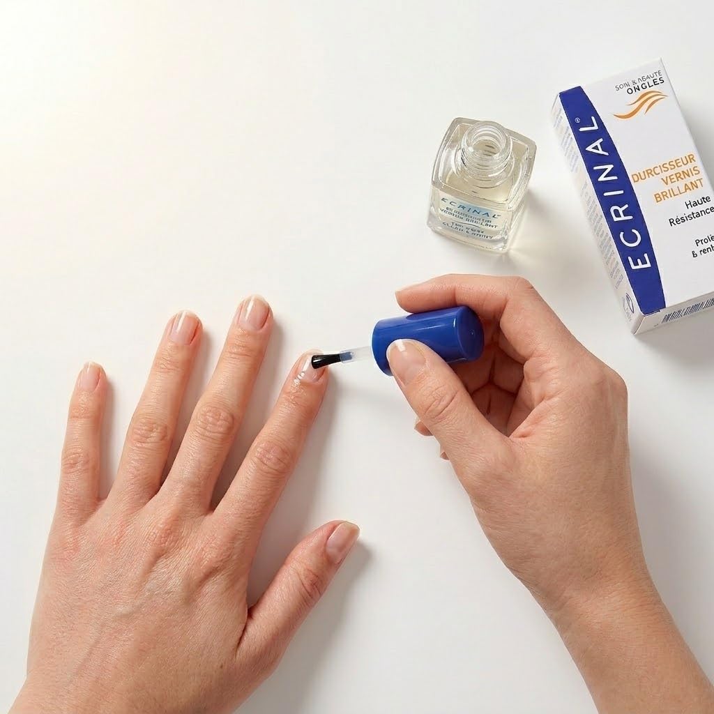 Ecrinal Top Coat Clear and Shiny for Nails, 0.34 Fluid Ounce