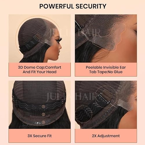 Miniatura 8 de Julia Hair Pelucas de cabello humano rizado con encaje frontal transparente Jerry de 13 x 4 pulgadas, predepilada para mujeres, cabello humano