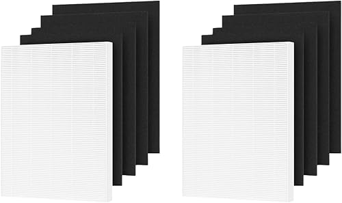 Nispira 9287201 HEPA + Juego de filtros de repuesto de carbono compatibles con Fellowes AeraMax 290 300 DX95 HF-300 Fellowes AP-300PH purificador de