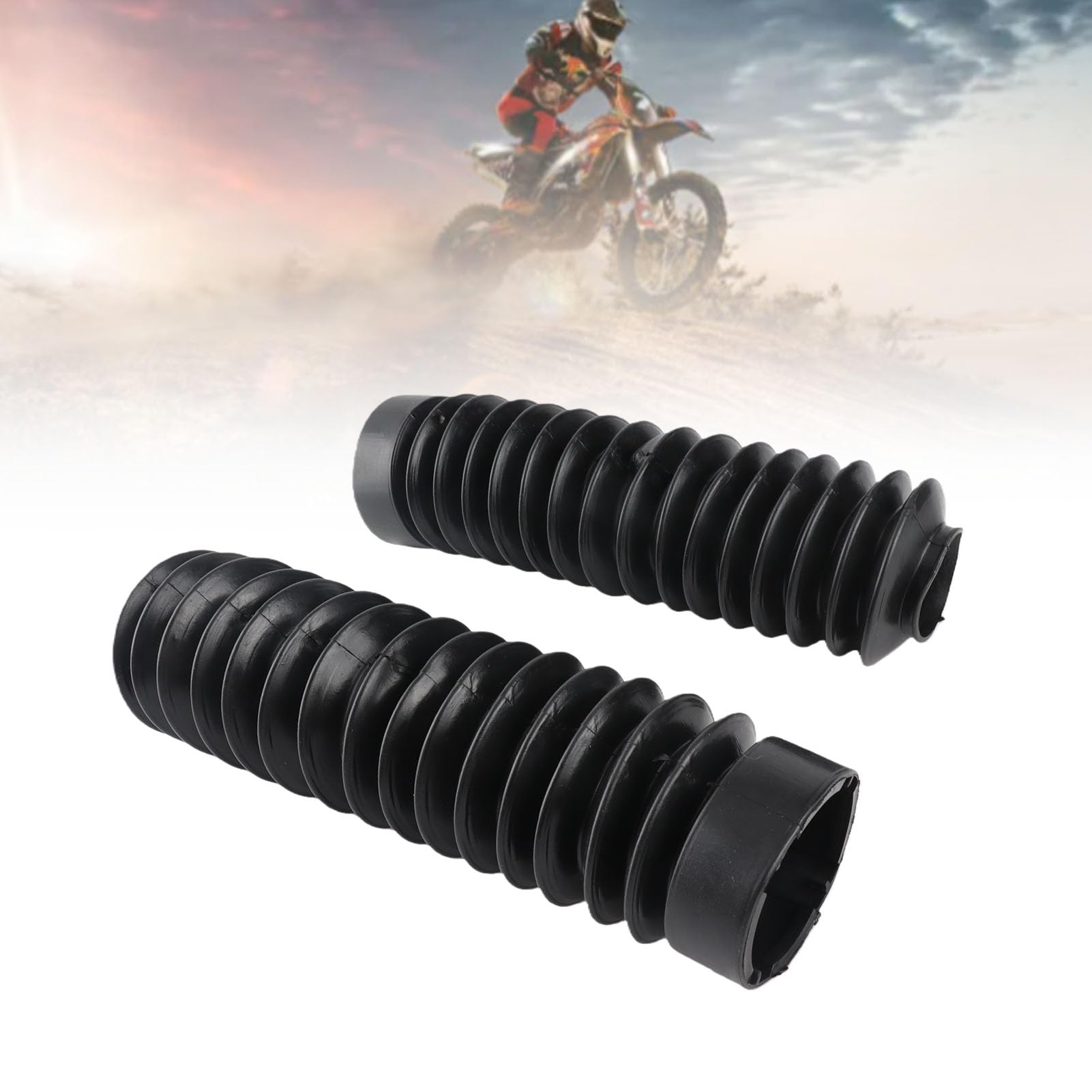 Lot de 2 soufflets de moto en caoutchouc pour fourche de moto