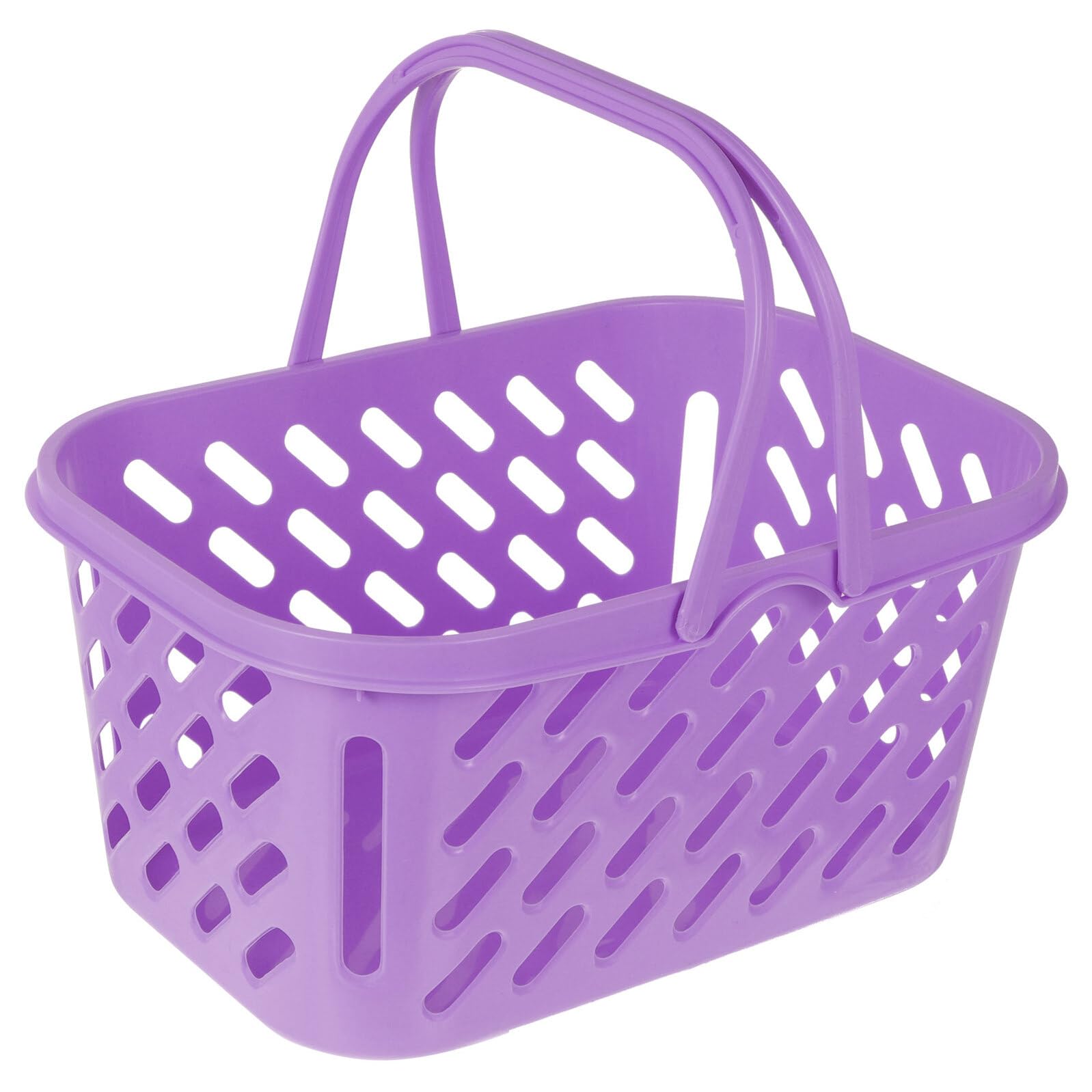 Cesta Compra Práctica 6l Pequeña Plástico Resistente Doble Asa Color Morado Almacenamiento Supermercado Hogar Portátil