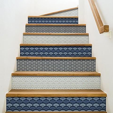 PLAGE Vinyl Stair Stickers - Blue Cover