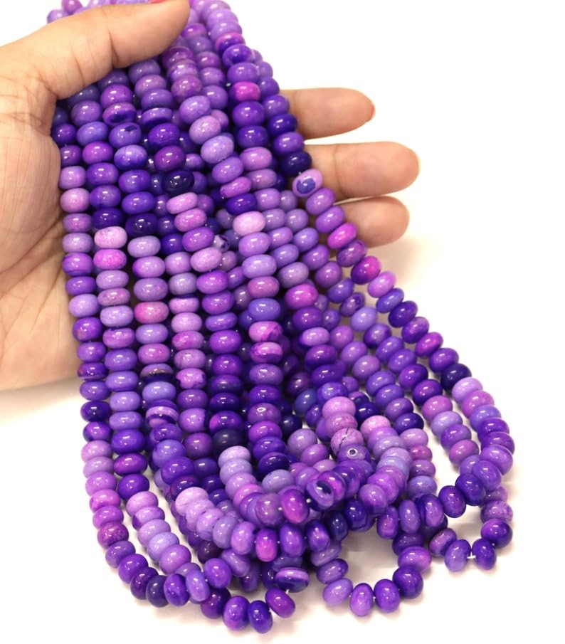 Opale naturelle violette perles lisses pour réparer et créer des bracelets de perles