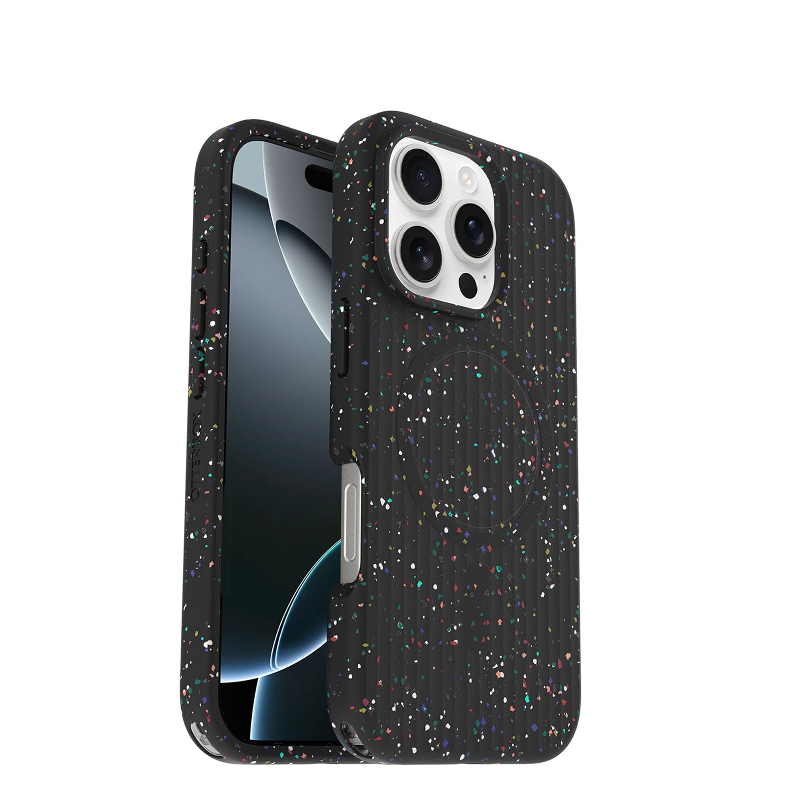 OtterBox Cover per iPhone 16 Pro Symmetry Series Core MagSafe, resistente a shock e cadute, ultra sottile, protettiva, Testata 3x vs norme MIL-STD 810G, Nero