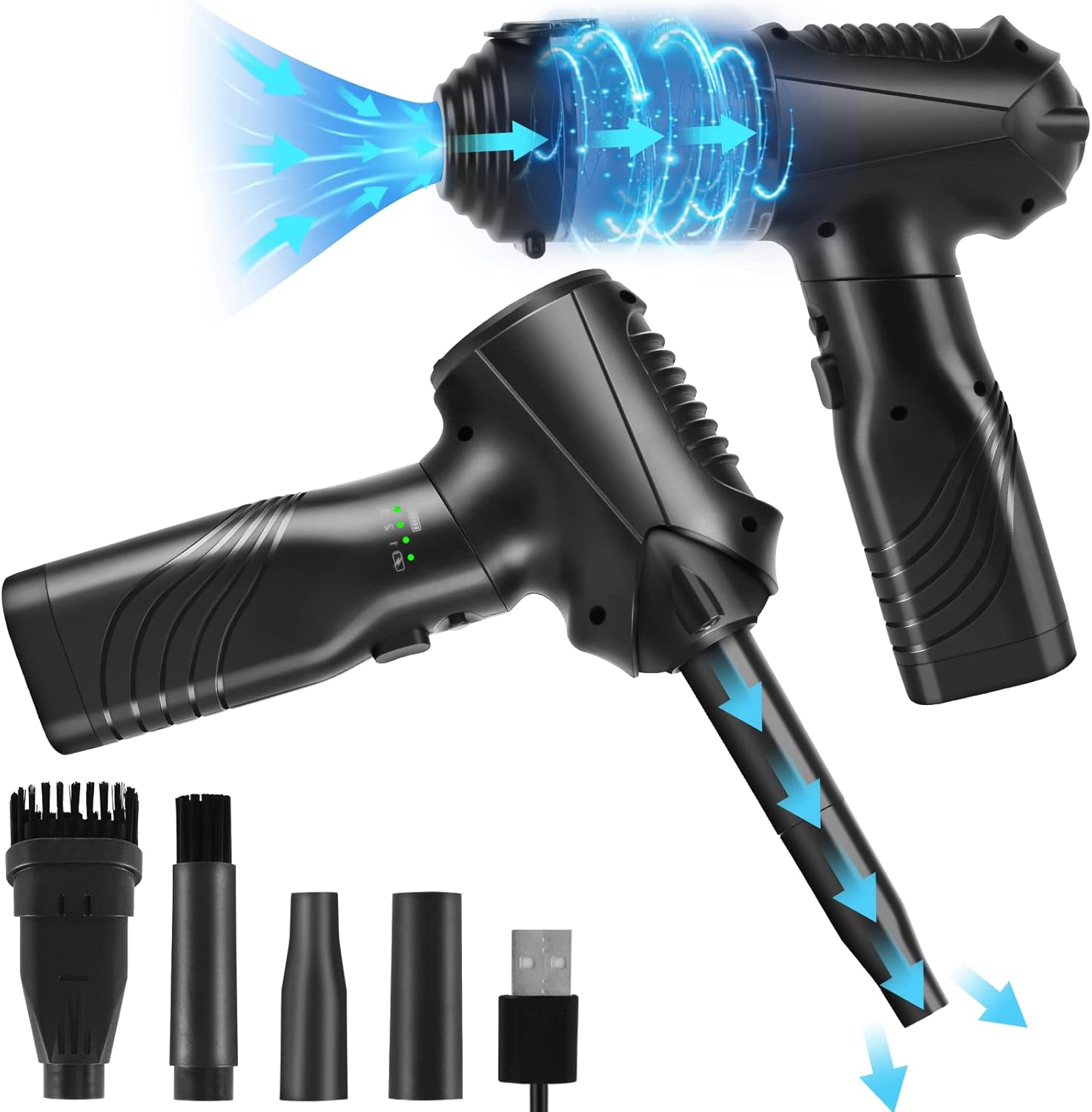 120000RPM Electric Air Duster & Vacuum 2in1, Electric