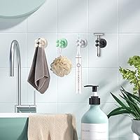 Vista 6 de Portacepillos de dientes de silicona para baños, soporte de afeitar para ducha, soporte de cepillado de dientes, soporte de pared para cepillo