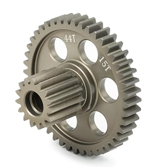 RC Differential Gear, 44T 15T Aluminum Alloy Counter Gear for 1/10 Tamiya Clod Buster Upgrade Parts