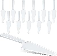 Yaure Joy 12 Pack Disposable Plastic Cake Pie Servers - 9.1 Inch Triangle Slicers for Weddings, Buffets, Pizza & Pastry