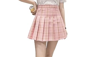 Retro High Waisted Pleated Tennis Skorts Women Classic Short Skater Skirt Golf Skirt with Pocket