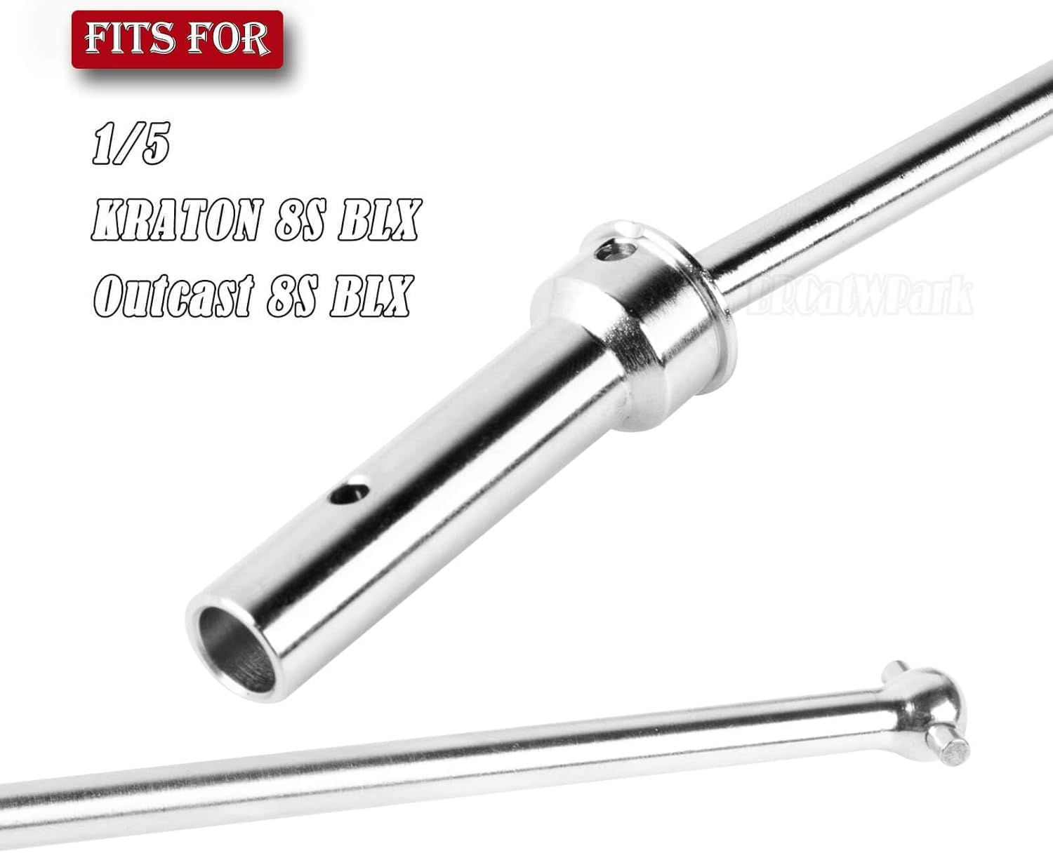 RC Drive Shaft Axles Upgrades Part for 1/5 Kraton 8S BLX,Outcast 8S BLX,#45 Steel 4PCS Front Rear Driveshaft CVD Hop-up,Silver