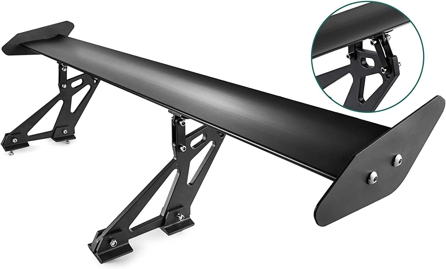 Hihone Car Rear Spoiler Wing, High Performance Aluminum Spoiler Wing Universal Fit, Adjustable Spoilers for Cars Tail, Rear Cars Trunk Racing GT Wing Bracket, Length 43Inch
