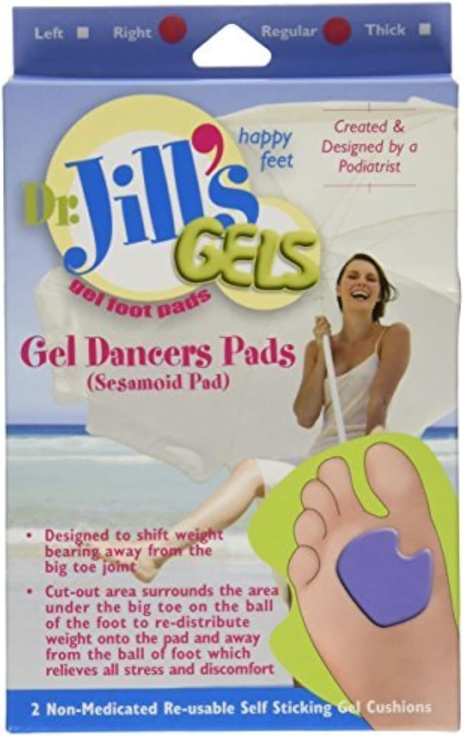 Dr. Jill's Gel Dancer's Pads (Right Foot) by Dr. Jill's Foot Pads