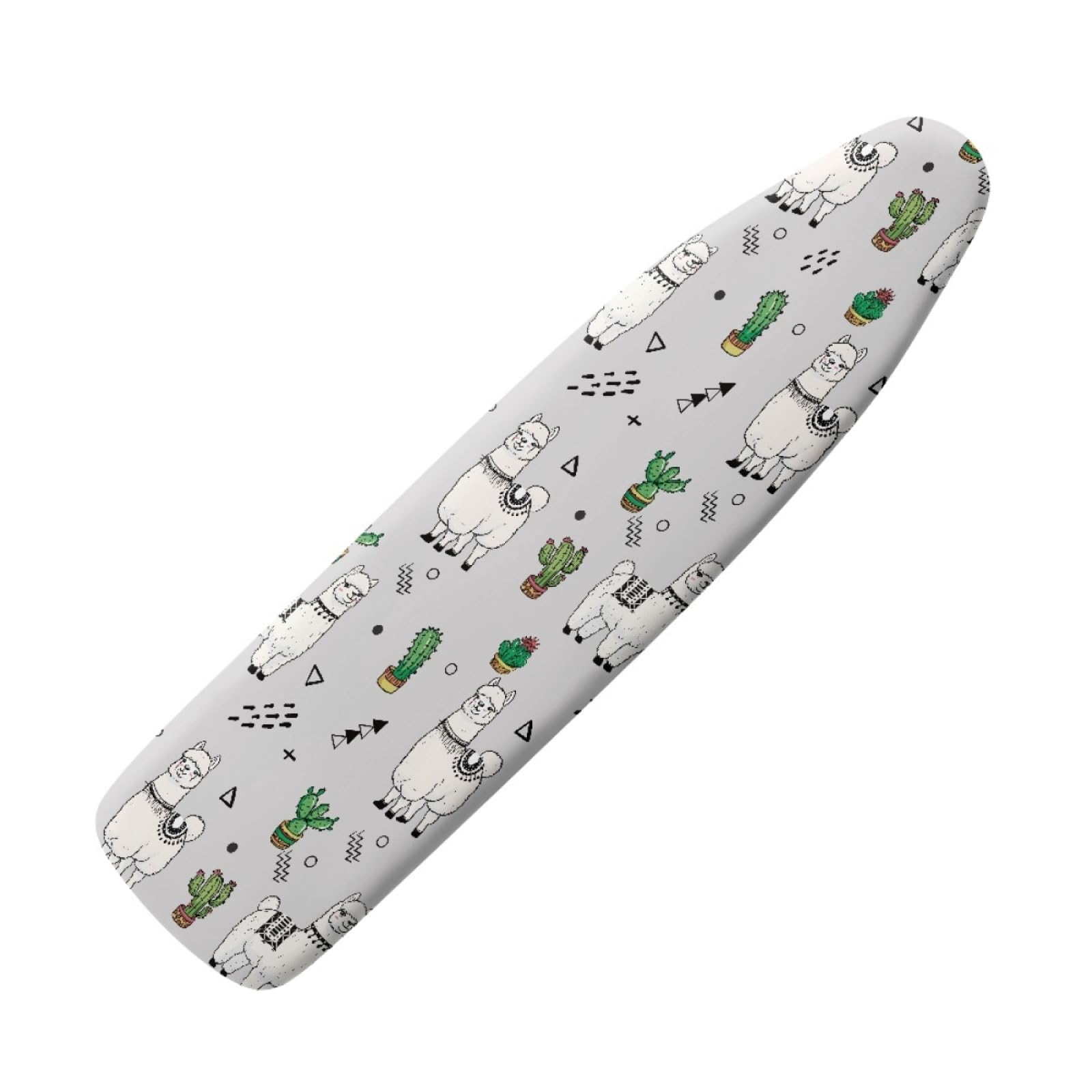 Ironing Board Covers 135 x 45 Grey White Alpaca Iron Board Covers and Pad Thick Resist Scorching and Staining Thick Easy Fit Iron Cover Adjustable Elastic Rope Ironing Boards Cover 135x45cm