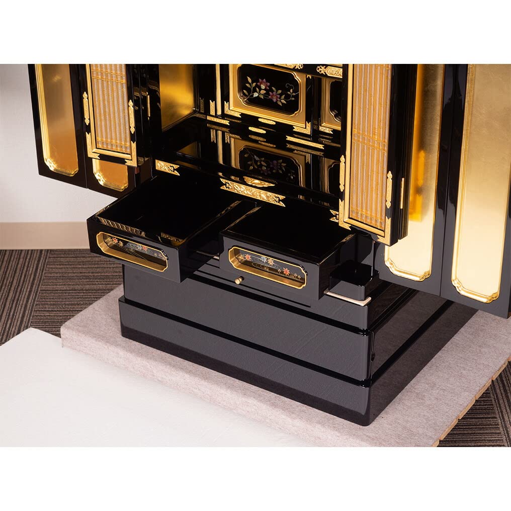 Amazon｜仏壇・仏具の窓口 金仏壇 直置型 18号 AZ100247 金箔製 お西用