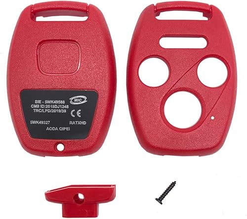 Miniatura 3 de Funda de repuesto para llavero de entrada sin llave sin necesidad de corte, compatible con Honda Accord Civic 2003-2012 CR-V Pilot 2005-2006 Pilot