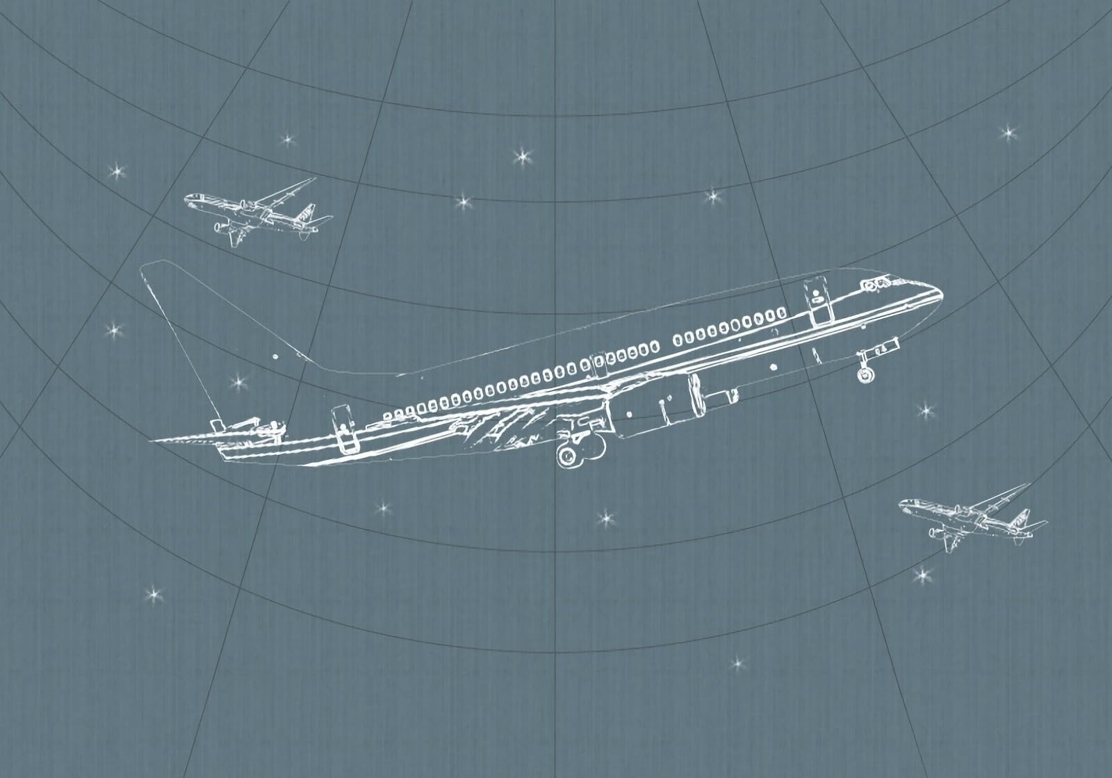 Papier peint panoramique 3d avion pour agrandir une chambre d'enfant