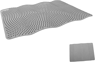 FRCOLOR Tapete Dobrável Para Areia De Gato 2 Peças Tapete Para Carro De Cachorro Tapete Para Comer Gatos Almofada Para Gatos Almofada Anti-Derramamento Almofada Antiderrapante Para